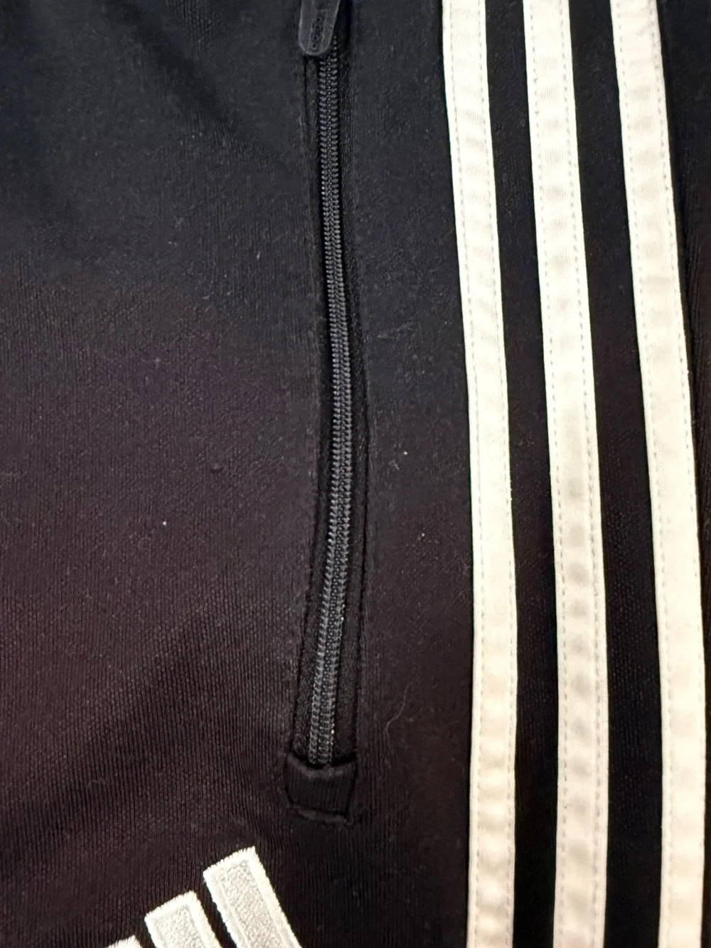 adidas Black Joggers with White Stripes and Logo
